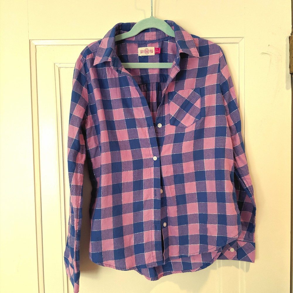 Girl's Plaid Button Down Shirt